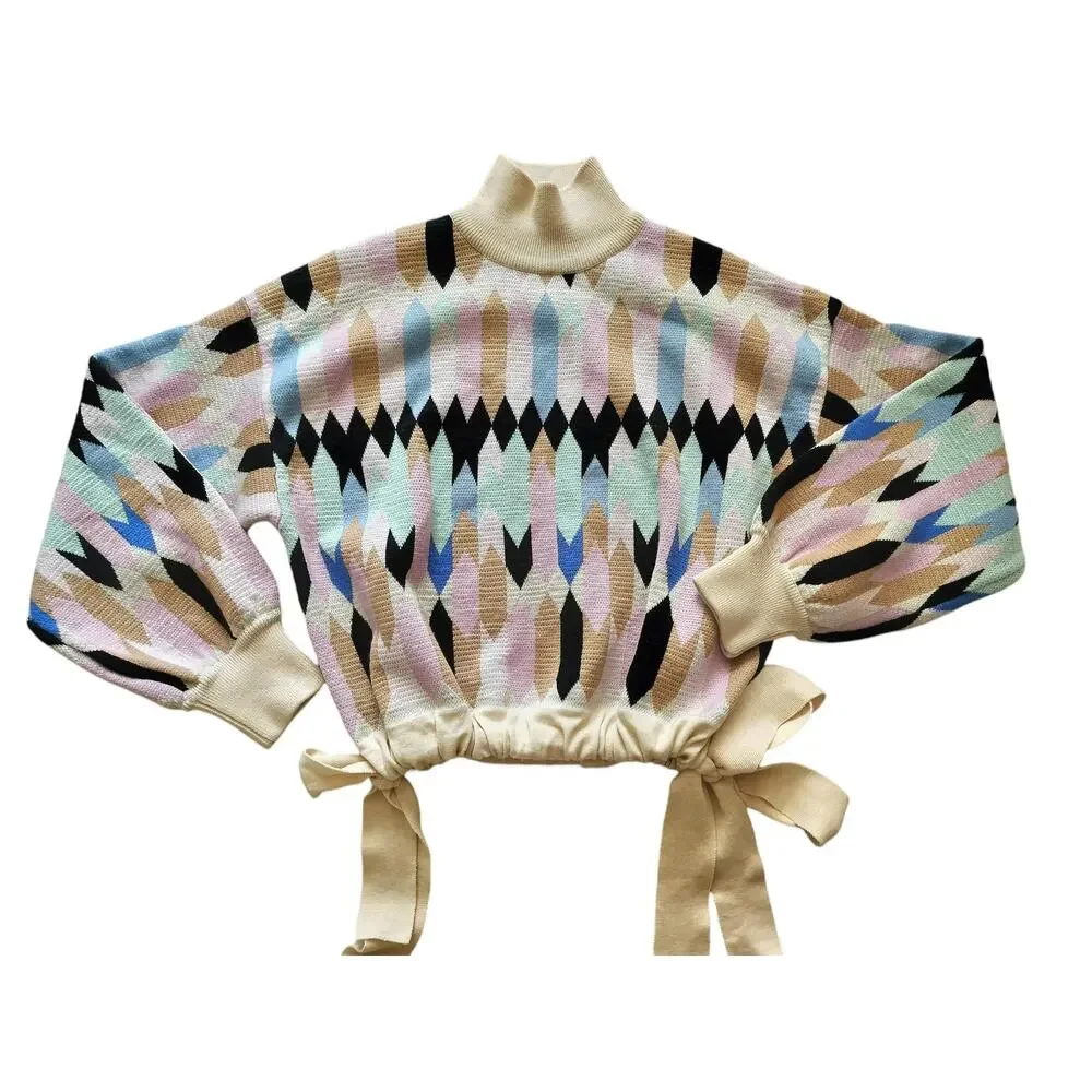 Paper London Women's Candyfloss Jumper Multicolor 100% Wool Sweater‎ Size S - Picture 2 of 10